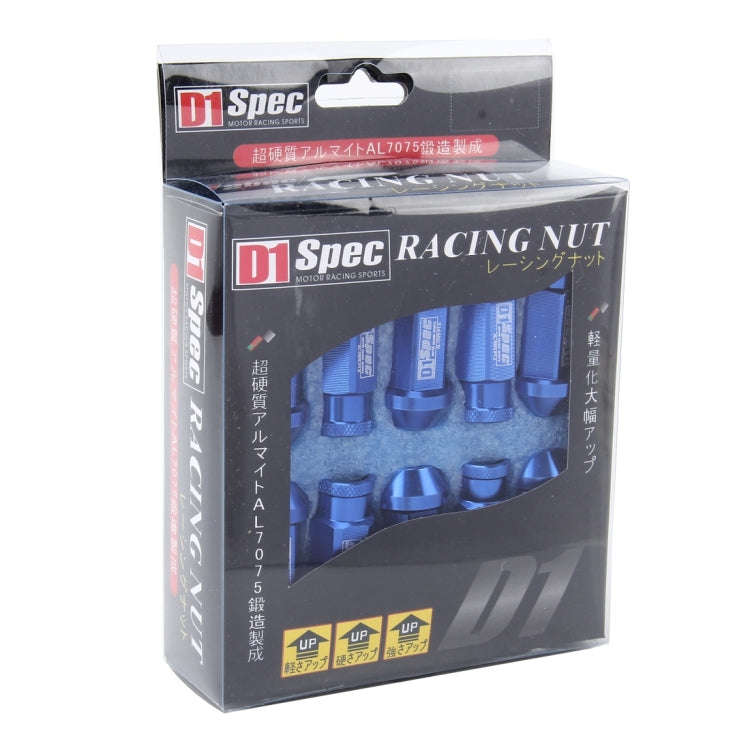D1 Spec P1.5 M12x1.25 Racing Wheel Nut, Length: 50mm(Blue)