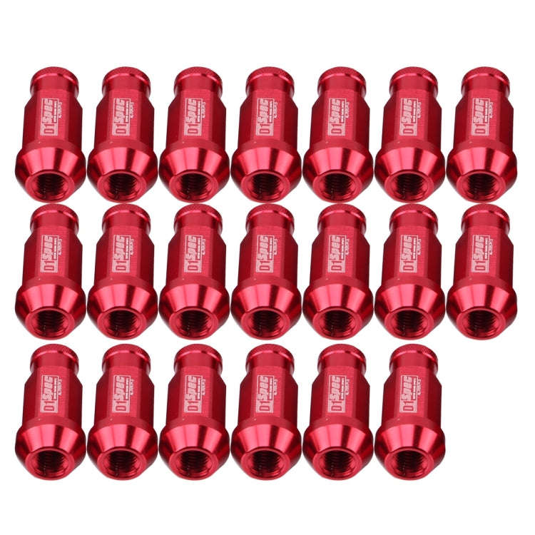 D1 Spec P1.5 M12x1.25 Racing Wheel Nut, Length: 50mm(Red)