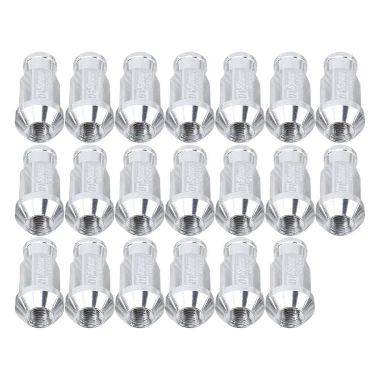 D1 Spec P1.5 M12x1.25 Racing Wheel Nut, Length: 50mm(Silver)