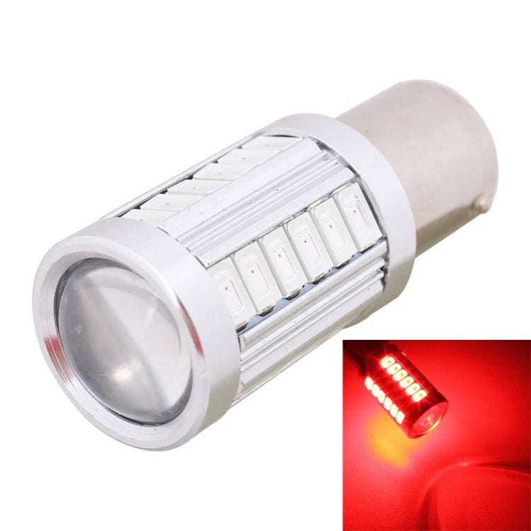 2PCS 1156/BA15S 16.5W 1155LM 630-660nm 33 LED SMD 5630 Red Light Car Brake Light Lamp Bulb for Ve...