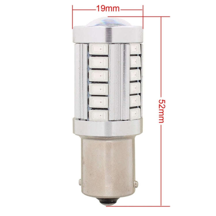 2PCS 1156/BA15S 16.5W 1155LM 630-660nm 33 LED SMD 5630 Red Light Car Brake Light Lamp Bulb for Ve...