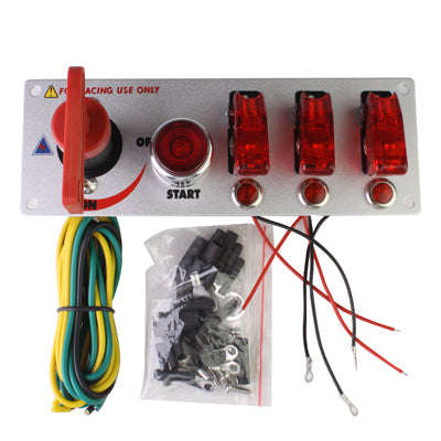 Flip-up Start Ignition Switch Panel and Accessories for Racing Sport (DC 12V)