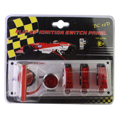 Flip-up Start Ignition Switch Panel and Accessories for Racing Sport (DC 12V)