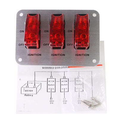 Flip-up Start Ignition Switch Panel and Accessories for Racing Sport (DC 12V)