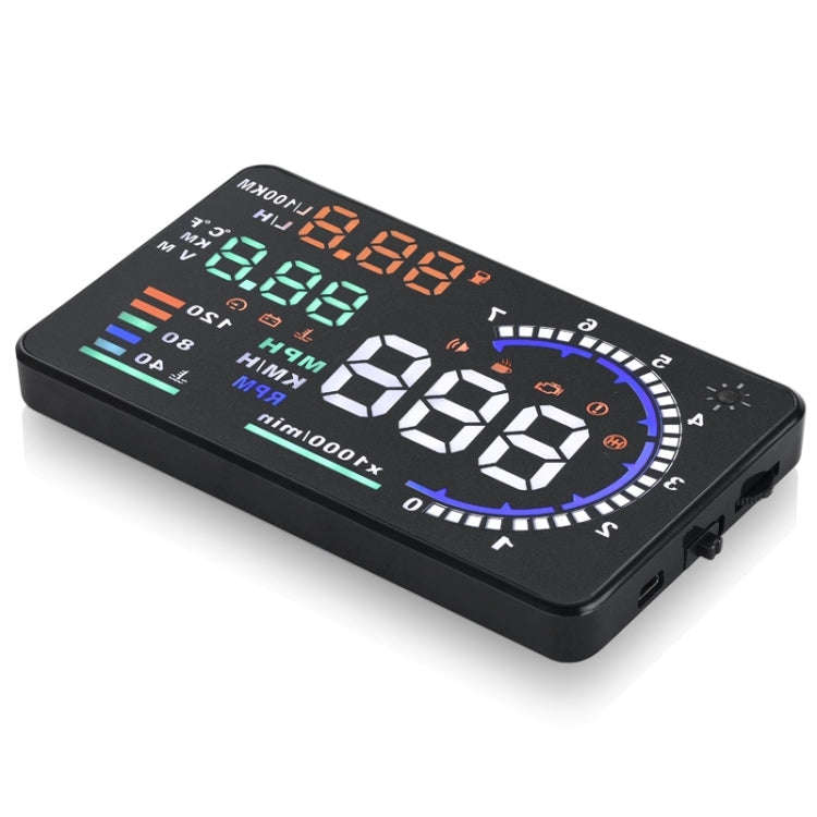 A8 5.5 inch Car OBDII HUD Warning System Vehicle-mounted Head Up Display Projector with LED, Supp...