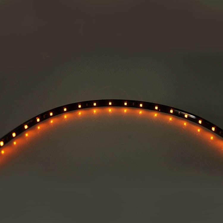 10 PCS 30cm 15 LED Waterproof Flexible Car Strip Light, DC 12V(Orange Light)