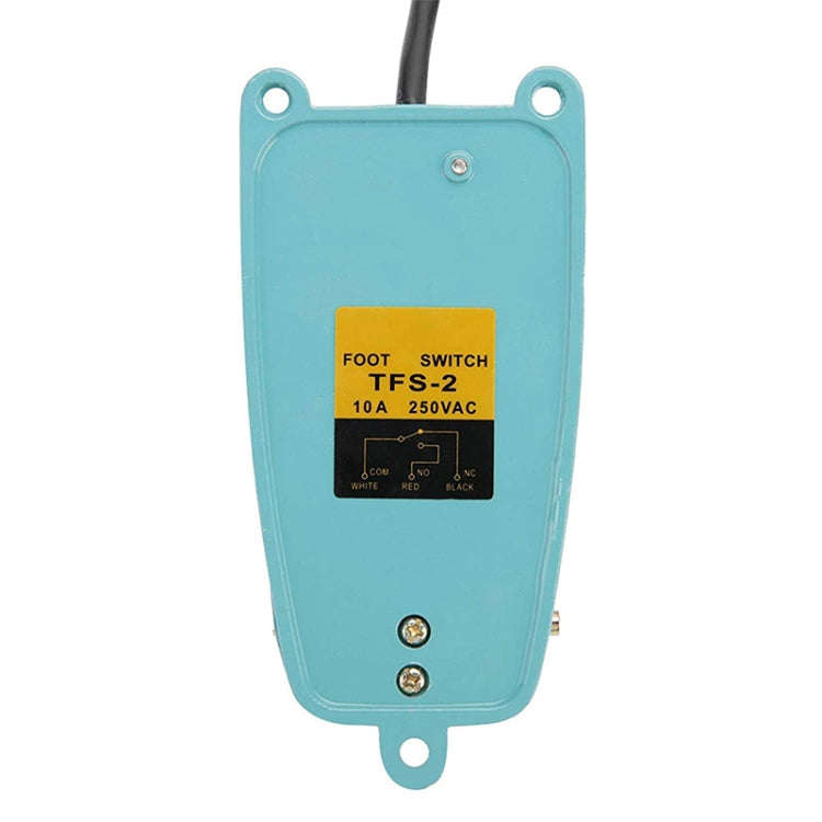TFS-105 AC 250V 10A Anti-slip Metal Case Foot Control Pedal Switch, Cable Length: 90cm