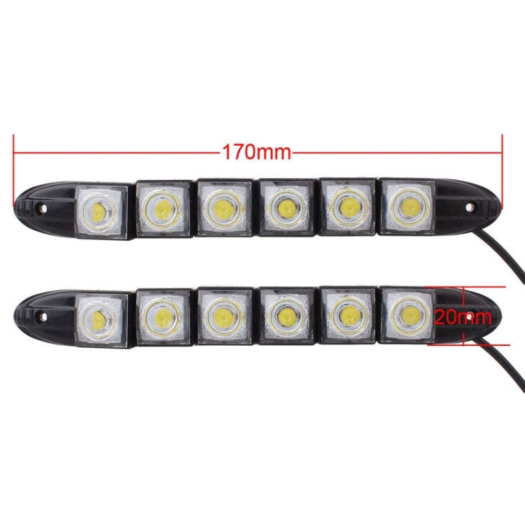 MZ 3W 2 PCS 160LM 6 LED SMD 5050 Flexible Snake LED Car Daytime Running Lights, DC 12V