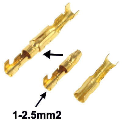 100pcs DIY Crimp Terminal Female to Male Ring Connector, Cable size: 1-2.5mm2 (100pcs in one pack...