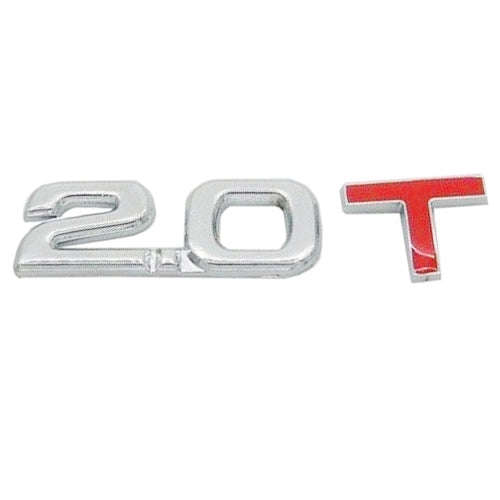 3D Universal Decal Chromed Metal 2.0T Car Emblem Badge Sticker Car Trailer Gas Displacement Ident...