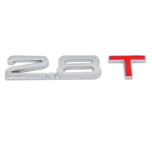 3D Universal Decal Chromed Metal 2.8T Car Emblem Badge Sticker Car Trailer Gas Displacement Ident...