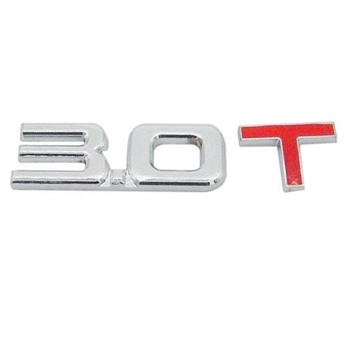 3D Universal Decal Chromed Metal 3.0T Car Emblem Badge Sticker Car Trailer Gas Displacement Ident...