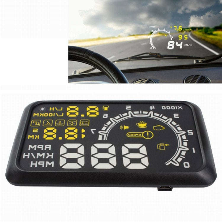 W02 5.5 inch Car OBDII HUD Fuel Consumption Warning System Vehicle-mounted Head Up Display Projec...