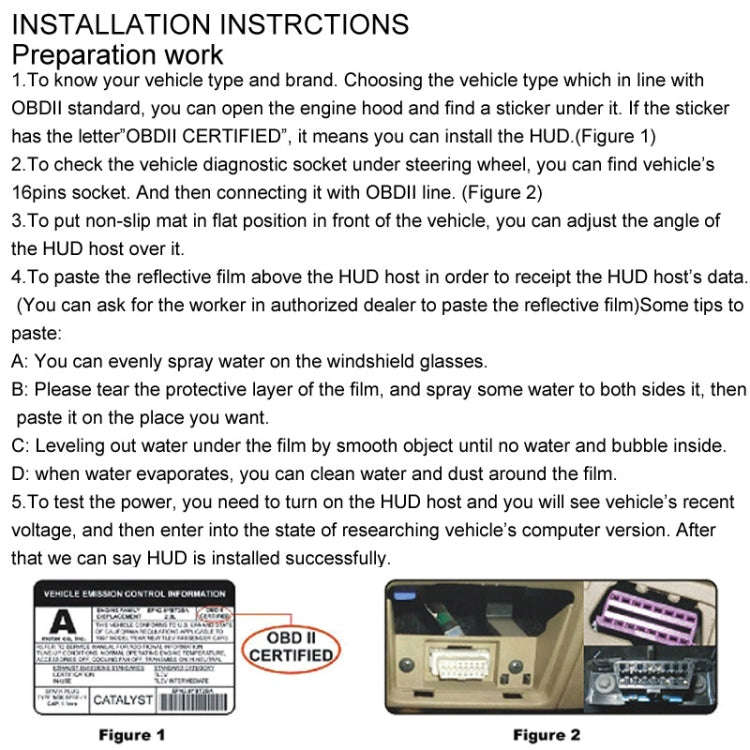 W02 5.5 inch Car OBDII HUD Fuel Consumption Warning System Vehicle-mounted Head Up Display Projec...
