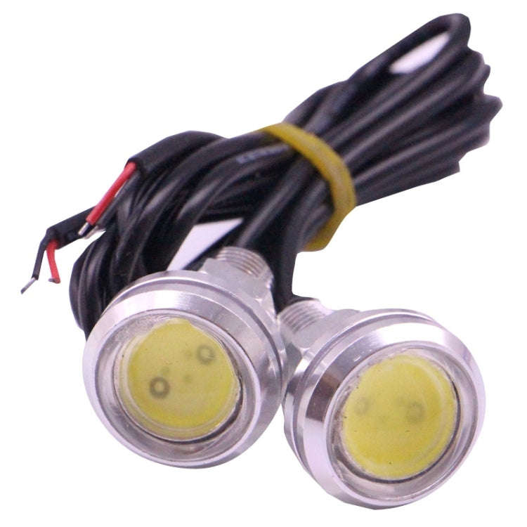 2 PCS 2x 3W 120LM Waterproof Eagle Eye Light White LED Light for Vehicles, Cable Length: 60cm(Sil...