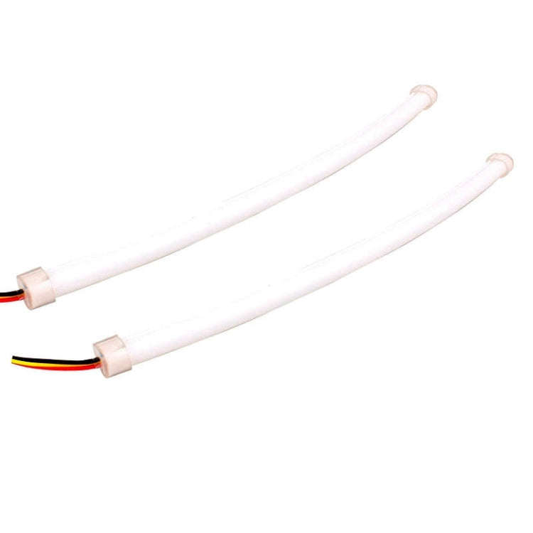 2 PCS  4.5W 270LM 6500K 597-577nm White + Yellow Wired LED Tube Daytime Running Light DRL Steerin...