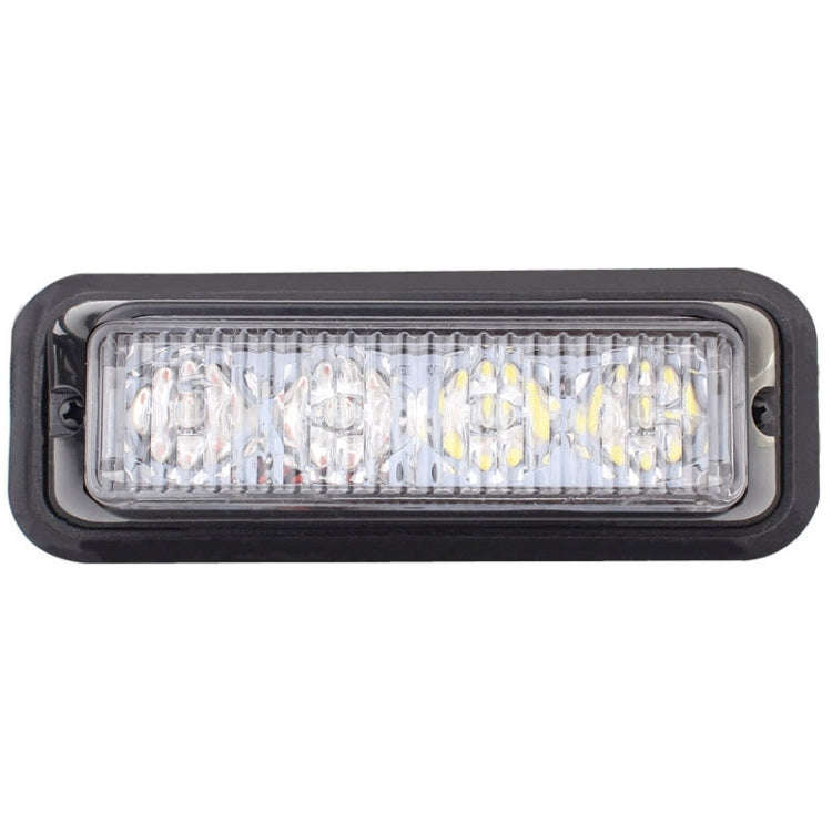 12W 720LM 6500K 577-597nm 4-LED White + Yellow Light Wired Car Flashing Warning Signal Lamp, DC12...