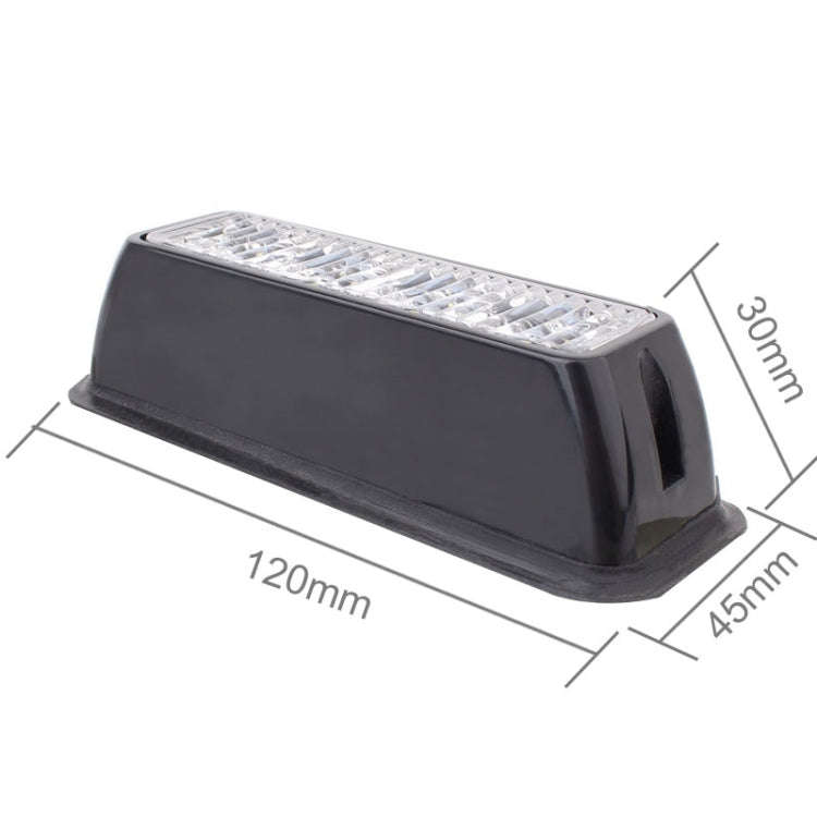 12W 720LM 6500K 577-597nm 4-LED White + Yellow Light Wired Car Flashing Warning Signal Lamp, DC12...