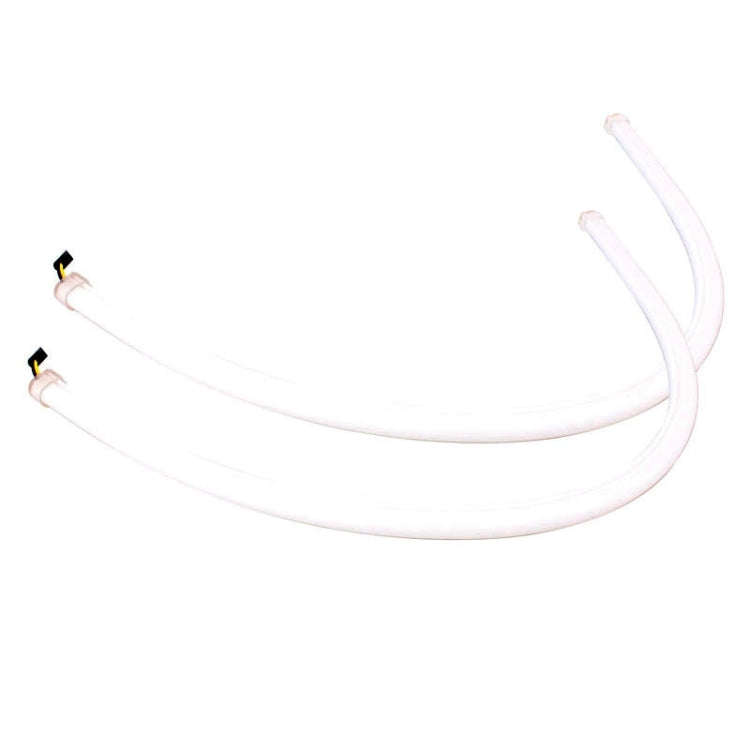 2 PCS  6W 360LM 6500K 597-577nm White + Yellow Wired LED Tube Daytime Running Light DRL Steering ...
