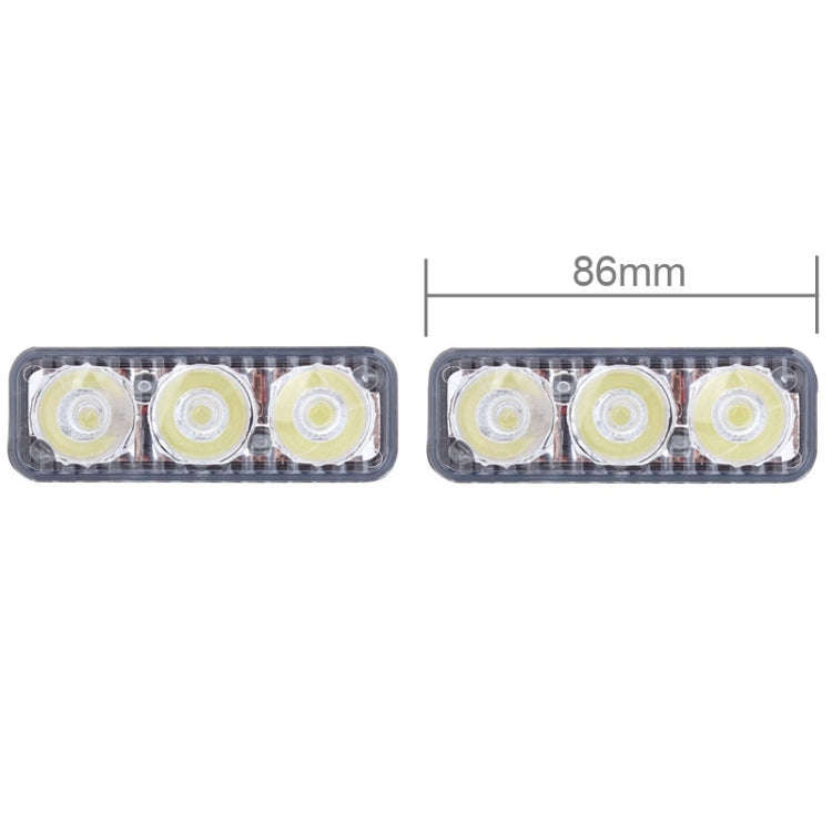 2 PCS MZ 9W 540LM 6500K 3-LED White Light Wired Car Daytime Running Light Fog Lamp, DC12-24V,Ligh...