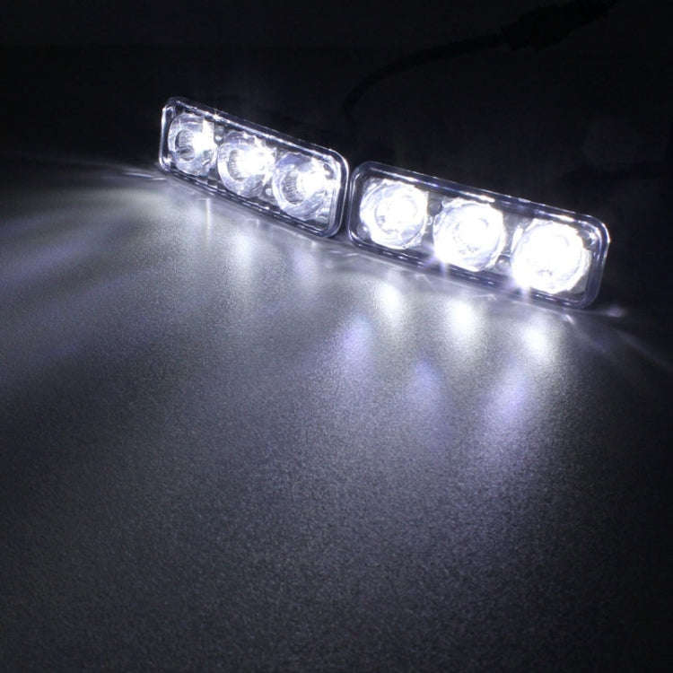 2 PCS MZ 9W 540LM 6500K 3-LED White Light Wired Car Daytime Running Light Fog Lamp, DC12-24V,Ligh...
