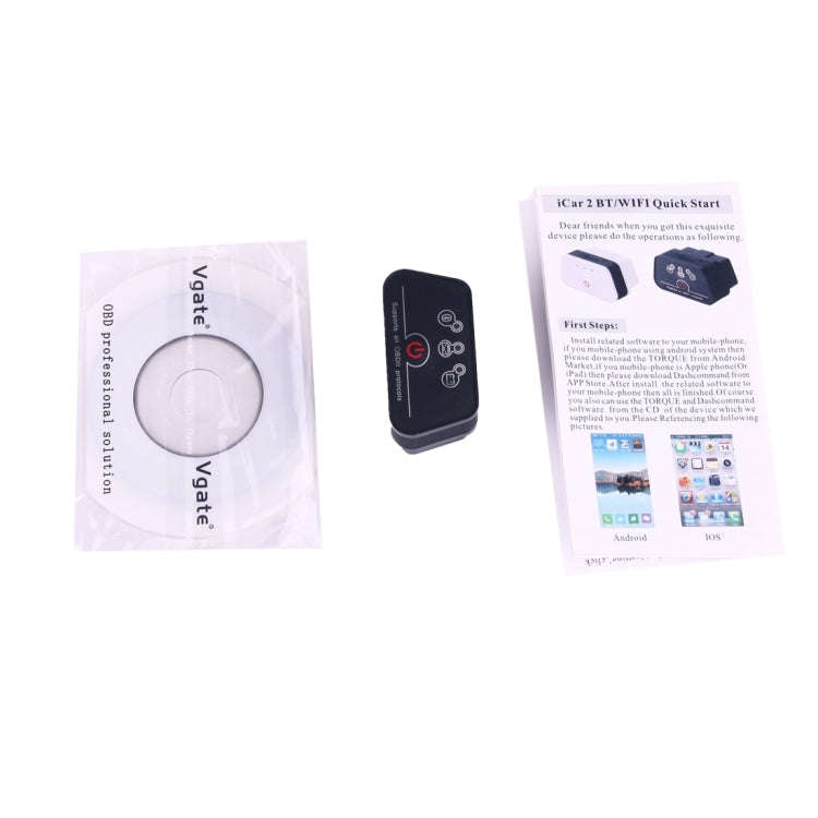 Vgate iCar II Super Mini ELM327 OBDII Bluetooth V3.0 Car Scanner Tool, Support Android OS, Suppor...