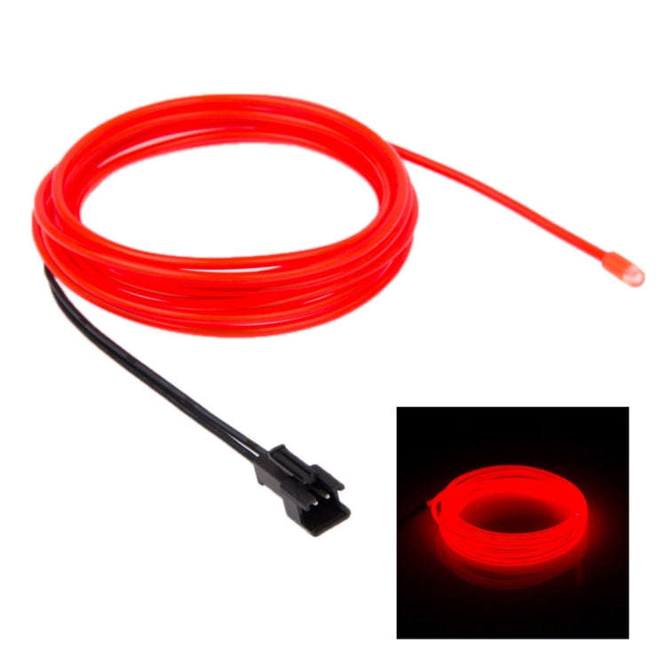 EL Cold Red Light Waterproof Round Flexible Car Strip Light with Driver for Car Decoration, Lengt...