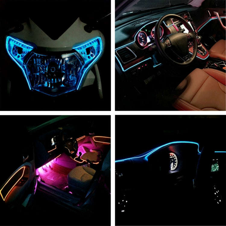 Waterproof Round Flexible Car Strip Light with Driver for Car Decoration, Length: 5m(EL Cold Ice ...