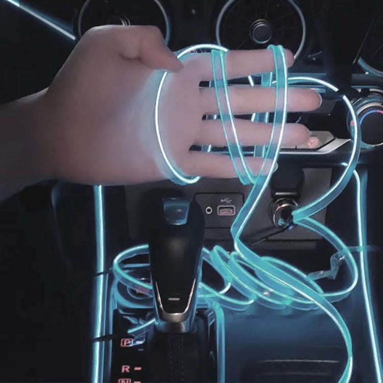 Waterproof Flat Flexible Car Strip Light with Driver for Car Decoration, Length: 5m (Ice Blue Light)