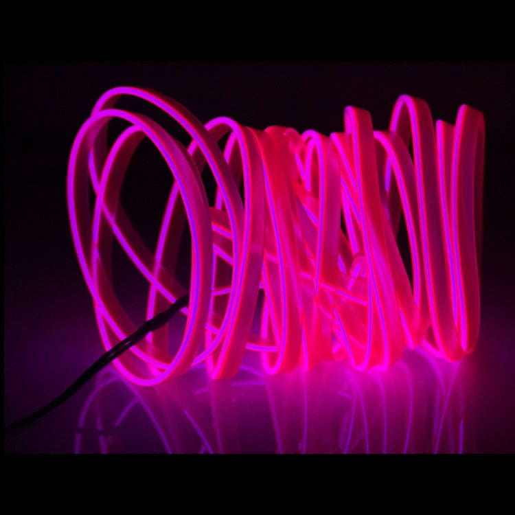 EL Cold Pink Light Waterproof Flat Flexible Car Strip Light with Driver for Car Decoration, Lengt...