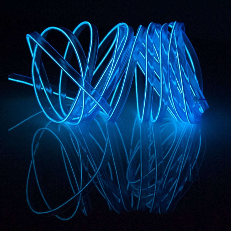 EL Cold Blue Light Waterproof Flat Flexible Car Strip Light with Driver for Car Decoration, Lengt...