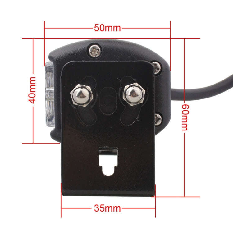 2 PCS  6 inch 6 LED 2 x 18W Car Flash Warning Light Red + Blue Change White Waterproof Emergency ...