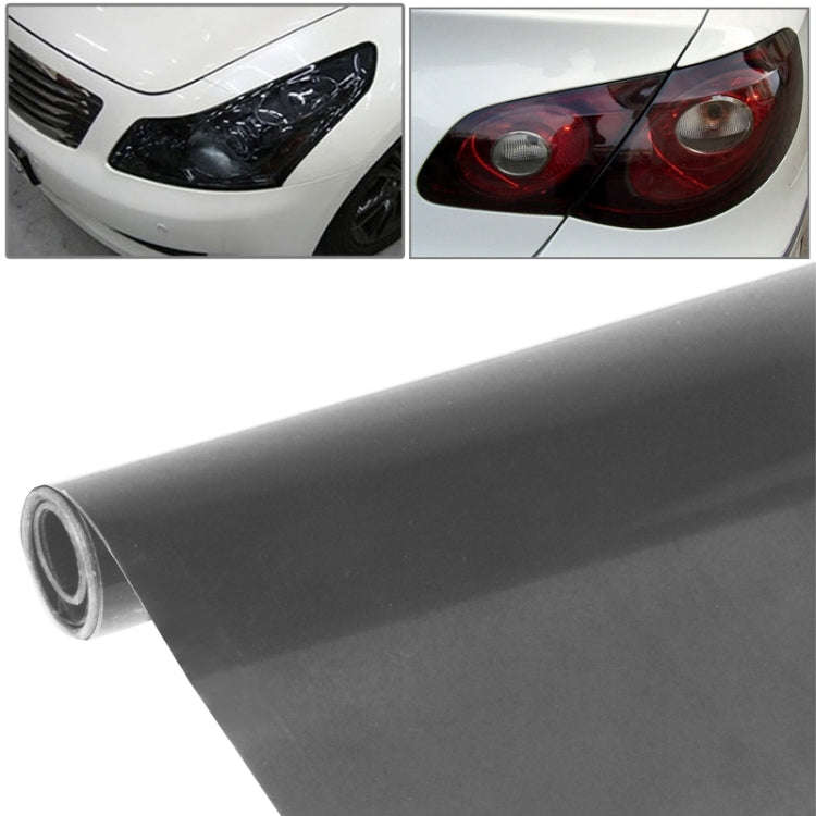 Protective Decoration Bright Surface Car Light Membrane /Lamp Sticker, Size: 195cm x 30cm (Grey B...