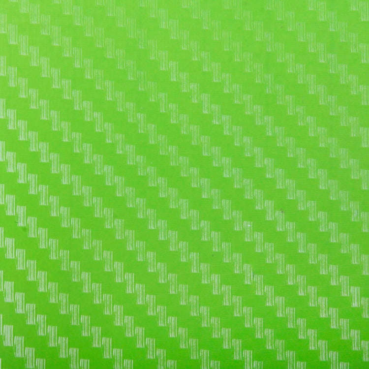 Car Decorative 3D Carbon Fiber PVC Sticker, Size: 127cm x 50cm(Green)