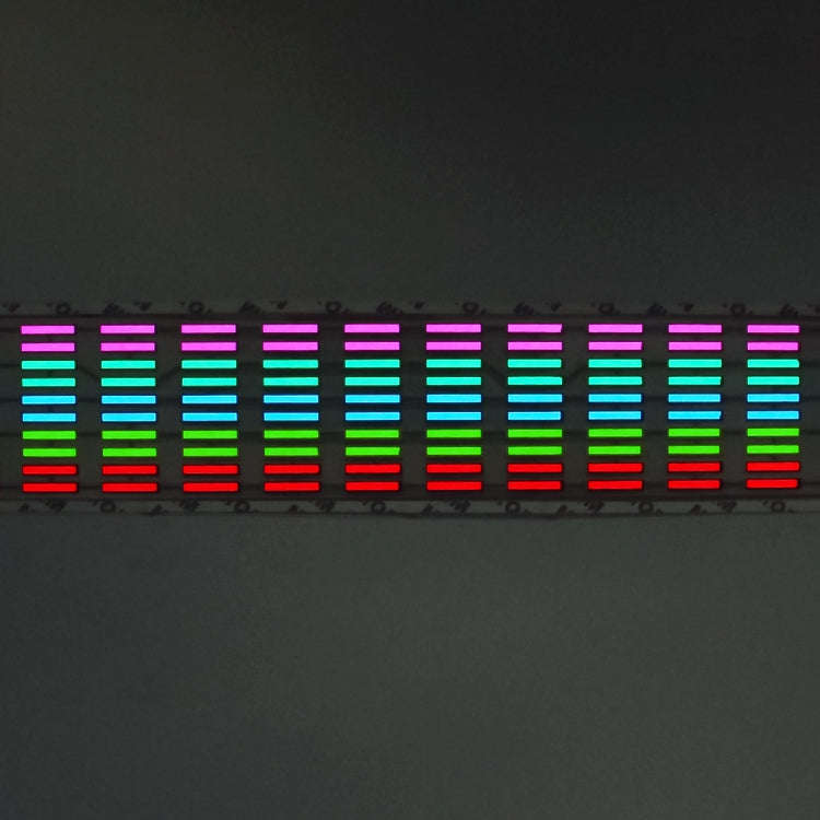 5 Colors Car Music Rhythm Lamp Car Sticker Equalizer with Car Charger, Size: 70cm x 16cm