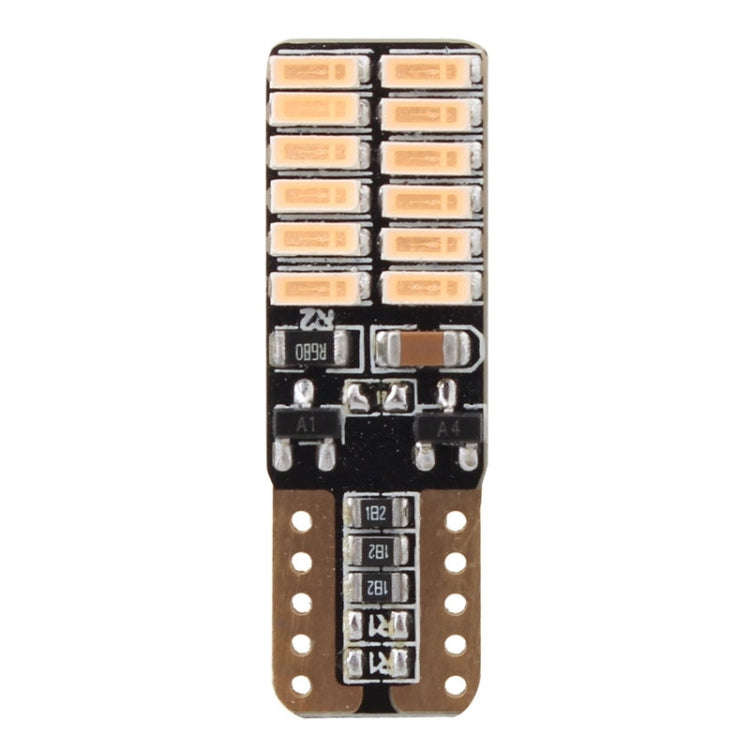 2 PCS T10 4.8W 720LM Pink Light 24 SMD 4014 LED Error-Free Canbus Car Clearance Lights Lamp, DC 12V