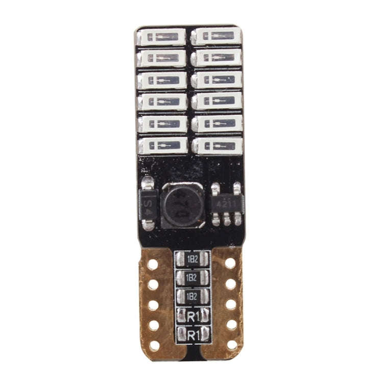 2 PCS T10 4.8W 720LM Blue Light 24 SMD 4014 LED Error-Free Canbus Car Clearance Lights Lamp, DC 12V