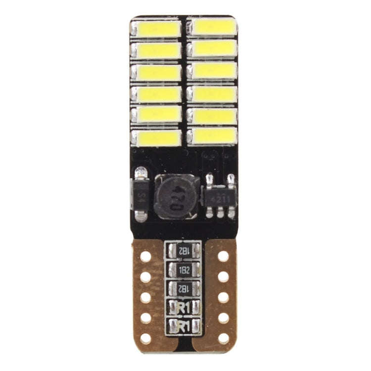 2 PCS T10 4.8W 720LM White Light 24 SMD 4014 LED Error-Free Canbus Car Clearance Lights Lamp, DC 12V