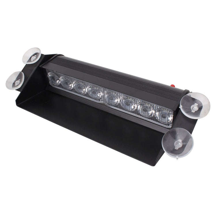 8W 800LM 8-LED White + Red Light 3-Modes Adjustable Angle Car Strobe Flash Dash Emergency Light W...