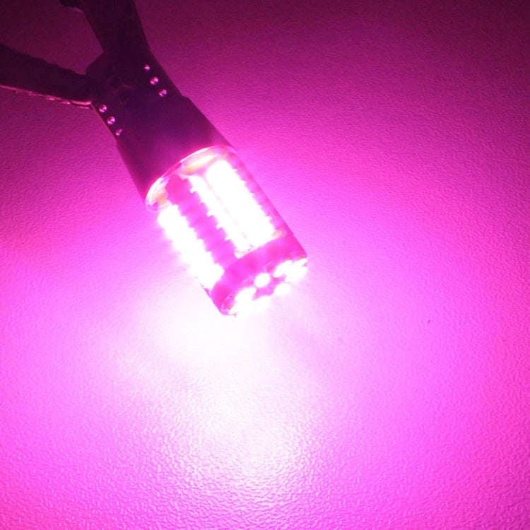 2 PCS T10 5W 285LM Pink Light 57 SMD 4014 LED Error-Free Canbus Car Clearance Lights Lamp, DC 12V