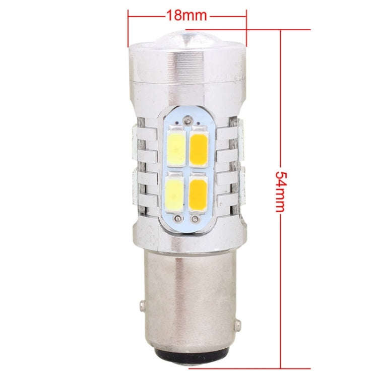 2PCS 1157/BAY15D 10W 700LM  Yellow + White Light 20-LED SMD 5630 Car Brake Light Lamp Bulb, Const...