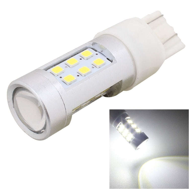2 PCS T20 4.2W 630LM White Light Dual Wires 21 LED 2835 SMD Car Brake Light Daytime Running Light...