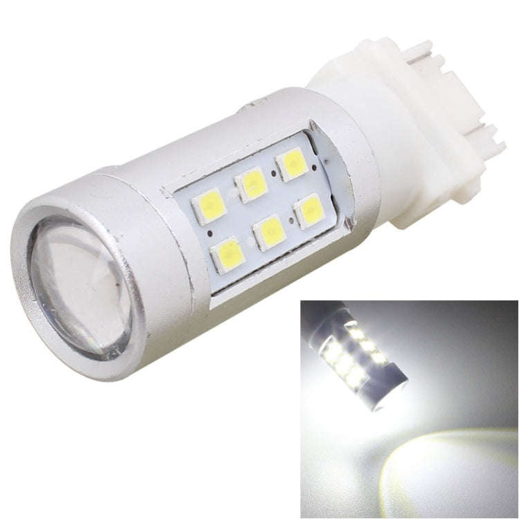 2 PCS T25 4.2W 630LM White Light Dual Wires 21 LED 2835 SMD Car Brake Light Daytime Running Light...