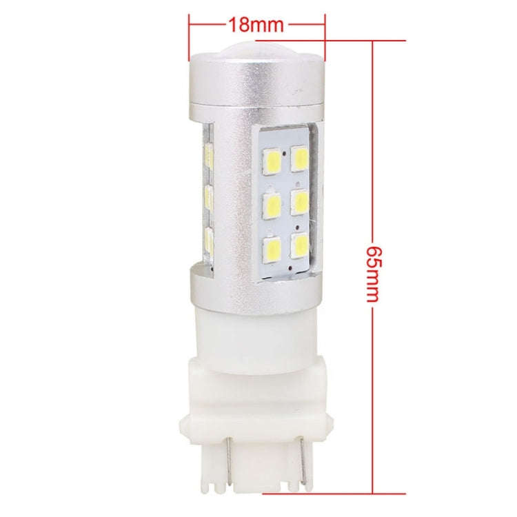 2 PCS T25 4.2W 630LM White Light Dual Wires 21 LED 2835 SMD Car Brake Light Daytime Running Light...