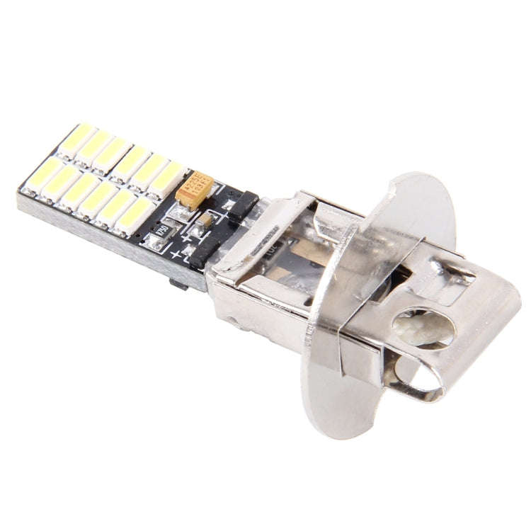 2 PCS H3 4.8W 720LM 6500K White Light 24 LED SMD 4014 Error-Free Canbus Car Clearance Lights Lamp...