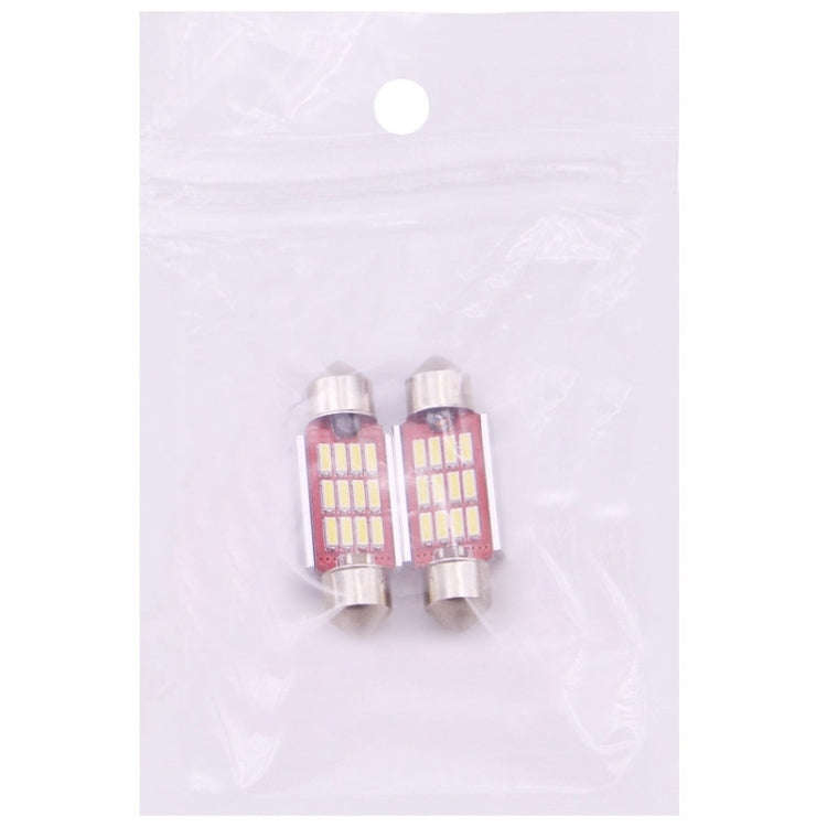 2 PCS 36mm 3.5W 180LM White Light 12 LED SMD 4014 CANBUS License Plate Reading Lights Car Light Bulb