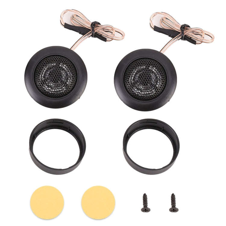 2 PCS 500W High Efficiency Mini Dome Tweeter Speakers for Car Audio System(Black)