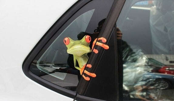 Frog Pattern Car Sticker, Size: 15.5x12.5 cm