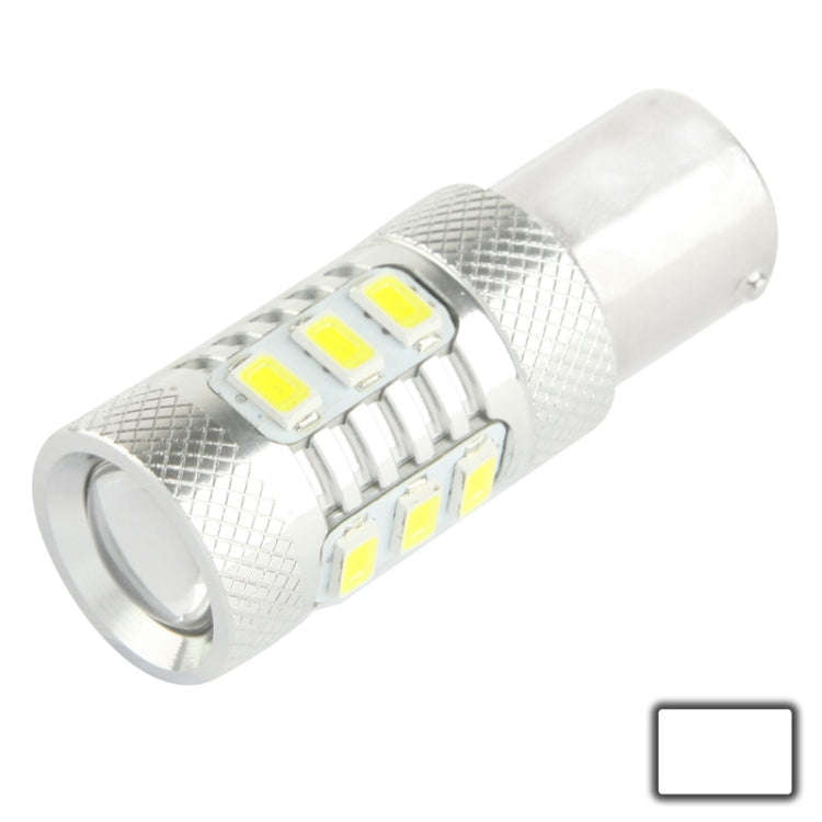 1156 11W White LED Turn Light for Vehicles, DC 12-30V, 12 LED SMD 5630 Light + 5W 1 LED Light
