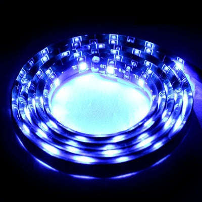 1.7W Blue Light 60 LED 3528 SMD Waterproof Flexible Car Strip Light, DC 12V, Length: 1m